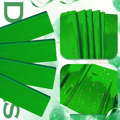 2pcs Green Foil Tablecloth 54*72 Inch Jungle Safari Wild One Birthday Party Table Cloths Plastic Disposable Waterproof Table Cover for Christmas Wedding Baby Shower Graduation Party Supplies - color: Green