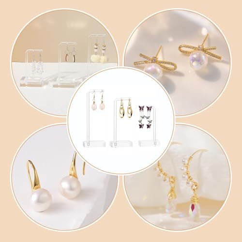 3Pcs Earring Display for Vendors Show, Acrylic Earring Holder Hanger for Women, Earrings Display Stand for selling Photo, Home, Gift Shops