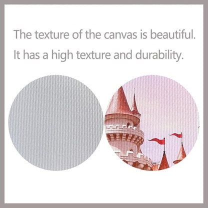 Pink Castle Children's Room Self-Adhesive Wallpaper - Cartoon Style Peel-and-Stick Wall Mural - 108"x157" - color: Zzsl-04, size: 108"x157"