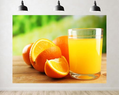 Trykid 12x8ft Fresh Orange Juice Citrus Backdrop Bright Summer Fruit Drink Photography Background for Kitchen Decor Food Themed Party Decoration Tapestry Photo Booth Prop Fabric - size: 12x8ft