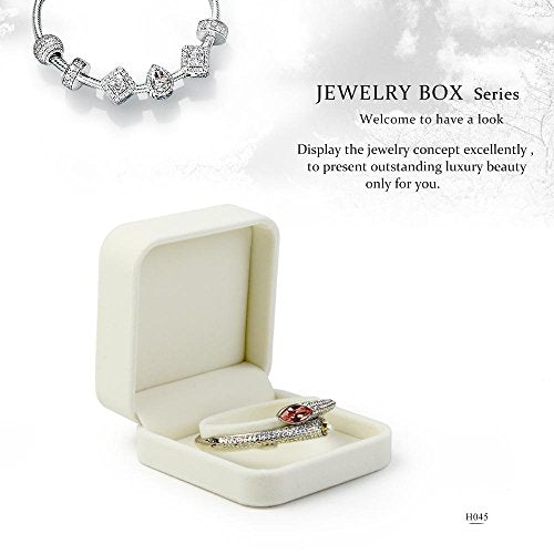 Oirlv Velvet Bracelet Gift Boxes White Bangle Display Jewelry Box - style: Bracelet/Bangle Box