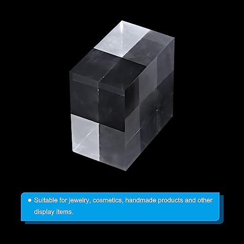 PATIKIL 3"x3"x2" Jewelry Display Riser, Polished Acrylic Cube Display Stand Block Collection Showcase Ring Holder Square, Clear - size: 3" x 3" x 2"