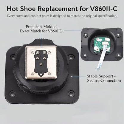 for V860II C Hot Shoe Mount Foot, Flash Repair Parts, Mounting Foot for V860II C Flash Hotshoe Accessories Repair Parts