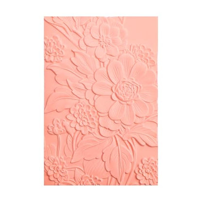 Briartw Blooming Flowers Texture Template 3D Embossing Folder for Card Making Adding Textured Detail to Paper Crafting 6.3x4.5inch Clear Texture Plate Perfect for Heavyweight Cardstock (≥250gsm/92lb) - color: Blooming Flowers B