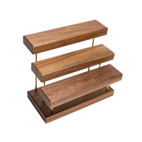Jewelry Towers Creative Light Luxury Walnut Jewelry Rack Jewelry Display Props Jewelry Display Rack Earrings Square Ladder Shelf Jewellery Stand Display