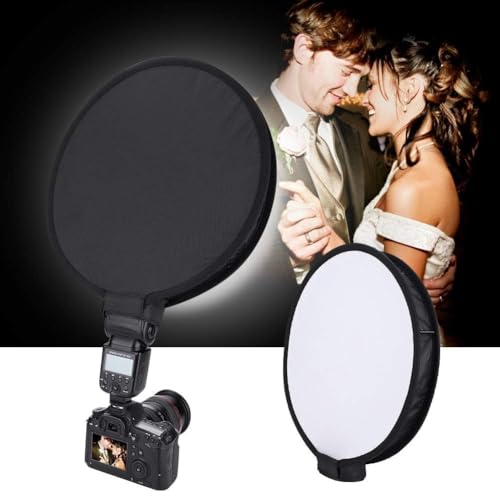 Flash Diffuser, Round Softbox Speedlight Softbox 40cm Portable Flash Diffuser Universal Speedlite Softbox Diffuser for Speedlight Camera Flash Diffuser Diffuser Cap Photography Camera Accessories