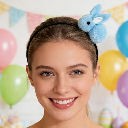 Pvoiue Easter Bunny Headband - Cute Plush Rabbit Hair Band for Women - color: Blue
