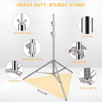 Photo Backdrop Stand 8.5 x10Ft Stainless Steel Heavy Duty Back Drop Adjustable Stand with Clamps Clips Carry Bag, Background Support System Kit, Backdrop Frame for Photography, Party, Wedding - size: 8.5 x 10 Ft
