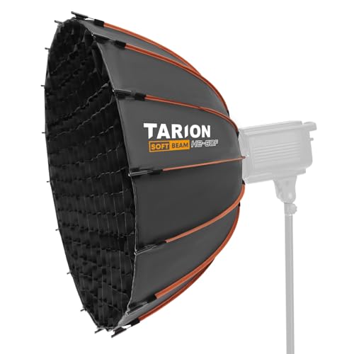 TARION Quick Release Parabolic Softbox - Bowens Mount Softbox with Diffusers/Honeycomb Grid/Carrying Bag for Live Streaming, Photography, Videography (Parabolic 23.5"/60cm) - style: Parabolic 23.5"/60cm