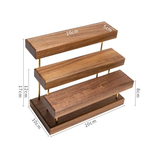 Jewelry Towers Creative Light Luxury Walnut Jewelry Rack Jewelry Display Props Jewelry Display Rack Earrings Square Ladder Shelf Jewellery Stand Display