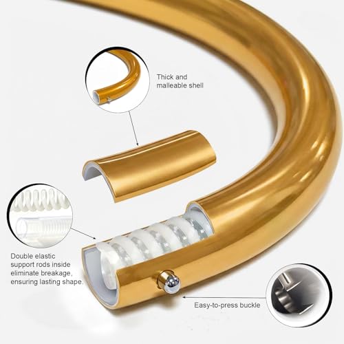 Balloon Arch Kit with Balloon Pump Electric, 8.2FT & 5FT Half Arch Free Bending Gold Balloon Stand Kit, Floor Column Backdrop Frame Balloons Stands for Wedding Baby Shower Birthday Party Decor - size: 8.2FT & 5FT
