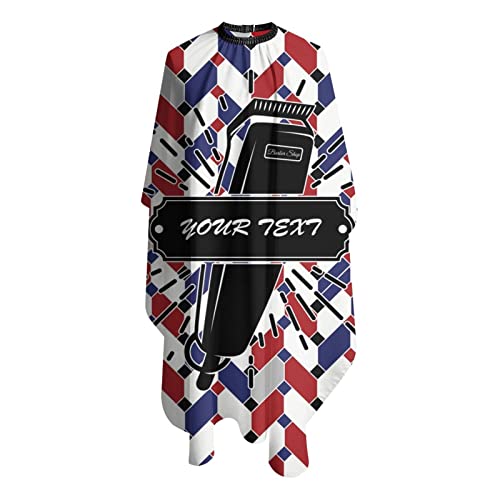 Custom Waterproof Barber Cape Personalized Text Barber Shop Salon Cape for Men Customized Hair Cutting Cape - color: Barbershop-13