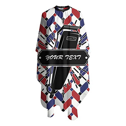 Custom Waterproof Barber Cape Personalized Text Barber Shop Salon Cape for Men Customized Hair Cutting Cape - color: Barbershop-13