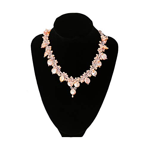 Black Velvet Jewelry Necklace Bust Display Stand - 9 Inch Organizer for Retail Store and Home Use