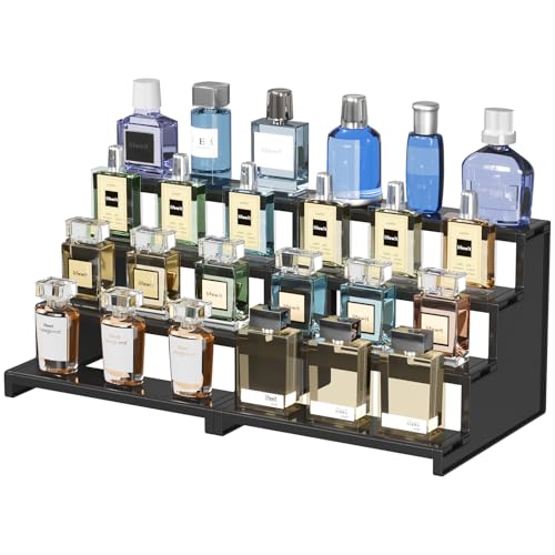 Lifewit Perfume Organizer, Bedroom Decor, Cologne Cupcake Stand, Tool-Free Assembly, Makeup Display Shelf for Vanity Bathroom Counter Storage, Black, 23 cm/9", 2 Pcs - color: Black, size: 9 Inch,2 Pcs
