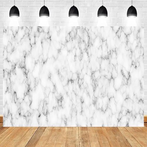 5x3ft White Marble Backdrop Photo Background for Photography Parties Events Live Stream Video Recording Studio Props Decoration - color: Color 11, size: 5x3ft