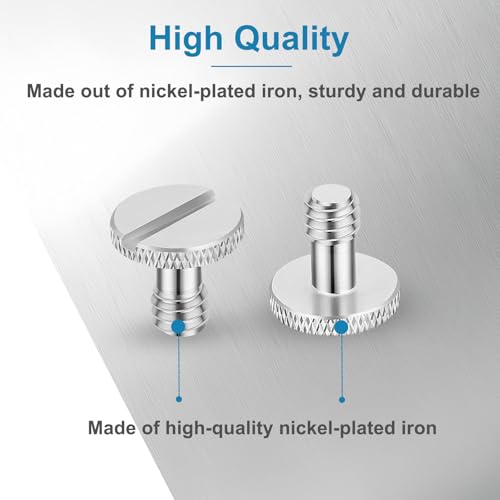 1/4"-20 Camera Quick Release Screw Adapter for DSLR Camera, Durable Tripod Screw Connector, Tool-Free Installation Camera Rig Accessories