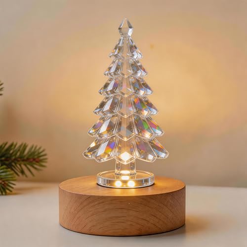 Battery Power Led Light Stand for 3D Crystal Art Glass,Warm Light,Wood,4 inch - color: Yellow