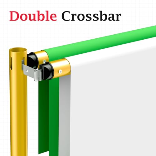 EMART Backdrop Stand Heavy Duty 10x10Ft, Double Crossbar Pipe and Drape Photo Background Support Kit, Adjustable Metal Frame with Flat Base for Wedding Birthday Party Decorations-Gold - color: Gold, size: 10×10FT