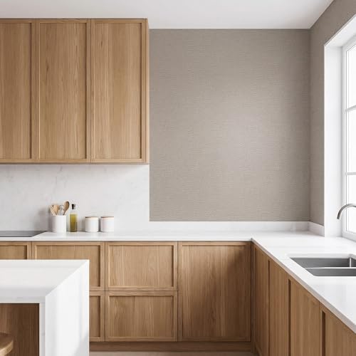 WADILE Grasscloth Peel and Stick Wallpaper 15.7in x 78.7in, Textured Contact Paper for Cabinets, Faux Linen Wall Paper Pull and Stick, Fabric Vinyl Wallpaper Self Adhesive Gray Yellow - color: Gray Yellow, size: 15.7" x 78.7"