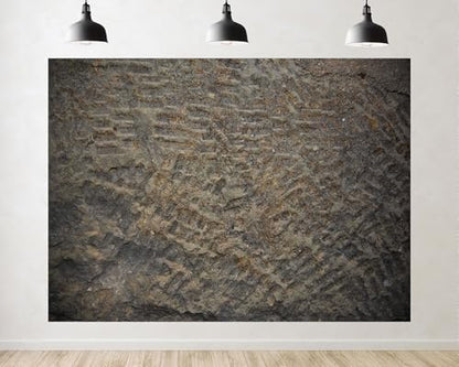 Trykid 12x10ft Rough Stone Texture Carved Surface Backdrop Rustic Wall Photography Background Industrial Event Party Decoration Tapestry Photo Booth Prop Fabric - size: 12x10ft