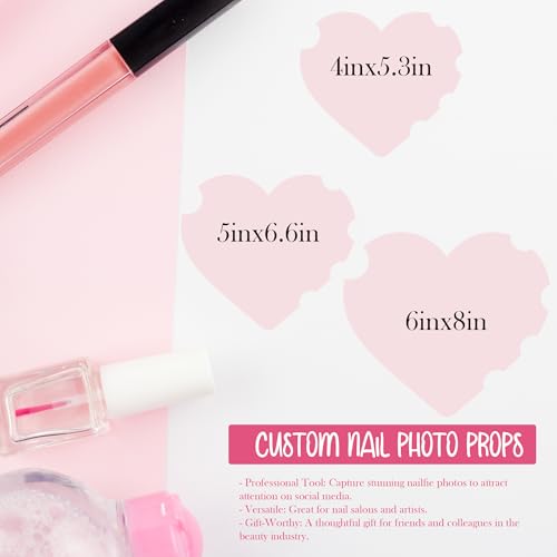 Custom Nail Photo Props, Acrylic Nail Picture Props Personalized Logo Nail Tech Decor Plate Nailfie Disk with Social Media Salon Nail Display Stand Nail Polish Display Gifts for Nail Artist - color: Design 2