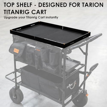 TARION Video Production Cart Accessories - Foldable Top Shelf Workstation with Mouse Pad- Upgraded with Wider Higher Laptop Platform for Titanrig Cart Base - Pro Top Shelf - style: Accessory - Pro Top Shelf