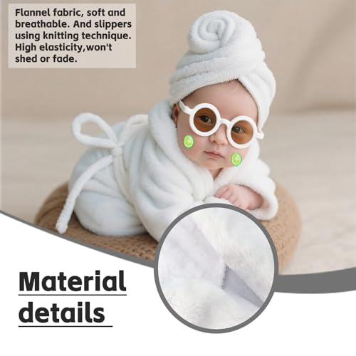 6 Pieces Newborn Photography Props 0-4 Months Photo Props - color: White