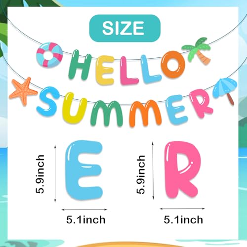 Hello Summer Banner,Summer Party Decorations