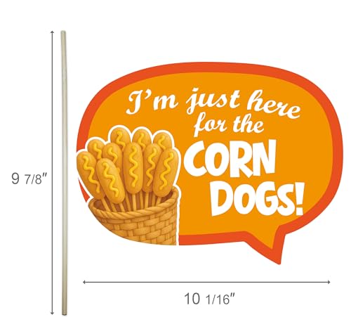 Corn Harvest Photo Booth Props – 12 Funny Farm Signs for Fall Festival, Pumpkin Patch, Country Fair & Barn Party Decoration Kit - style: Corn