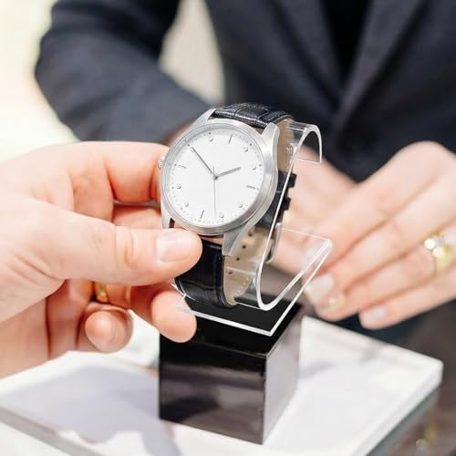 3Pcs Acrylic Watch Holder, Plastic C-Type Watch Stand, Jewelry Holder Stands Watchs Organizer Storage for Men Women