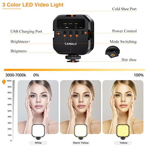 Vlogging Kit for iPhone/Android, Tripod for iPhone with Light, Wireless Microphones, Remote Control for TikTok, YouTube Starter Kit for Content Creator