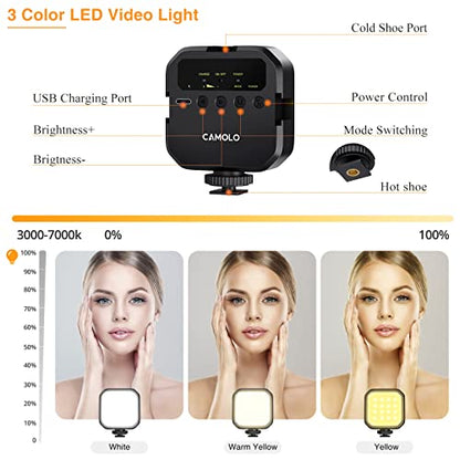 Vlogging Kit for iPhone/Android, Tripod for iPhone with Light, Wireless Microphones, Remote Control for TikTok, YouTube Starter Kit for Content Creator