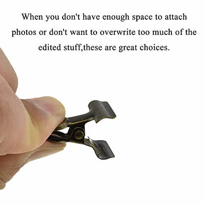 HAHIYO 0.87inch Brown Bulldog Clips Metal File Hinge Binder Clips Clamps Save Space Strong Spring Jaws Rock Solid Grip Book Lay Flat Deburred Edge for Hang Photos Wall Grid Dog Food 30PCS - size: Brown-0.87in-30P