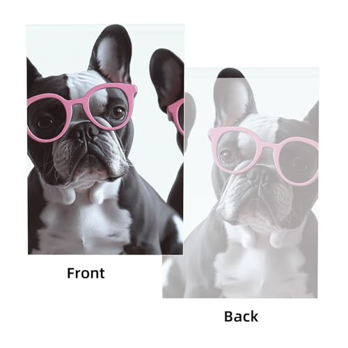 French Bulldog Pink Glasses Backdrop Background for Photography 5x7ft Photobooth Professional Photo Backdrop Curtains Video Photography Studio Photo Backgrounds Banner Booth Background Screen Parties - color: French Bulldog Pink Glasses