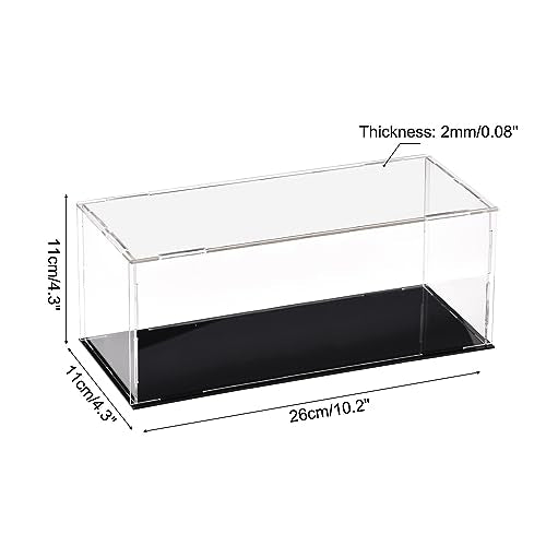 uxcell Acrylic Clear Display Case Box Dustproof Protection Showcase Cube Collectibles Show Box 9.8x3.9x3.9inch - size: 9.8x3.9x3.9 inch