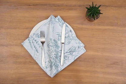 C&F Home Cerulean Breeze Coastal Marine Reversible Single Cloth Napkin Blue