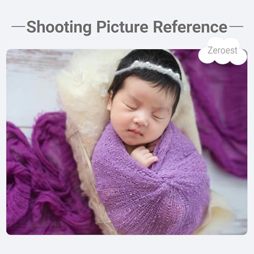 Zeroest Newborn Photo Prop Stretch Knit Wrap for Baby Photography Newborn Photoshoot Outfits Boys Girl Posing Blanket (Lavender) - color: Lavender