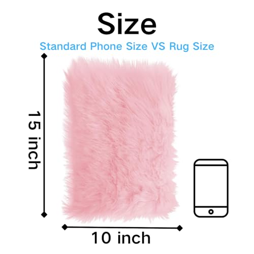 Rectangle 10 x 15 Inches Small Product Photo Background & Luxury Photo Props，Area Rugs Fluffy Carpet Mini Small Size，Great for Nail Art, Home Decor，Tabletop Photography, Jewelry (Pink) - color: Pink