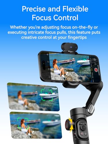 AOCHUAN Gimbal Stabilizer for Smartphone with AI Tracking Sensor, Gimbal with Focus Wheel for Phone/Android, Phone Stabilizer with 7.0 Anti-Shake for Video Recording-Smart XE AI - style: Smart XE AI