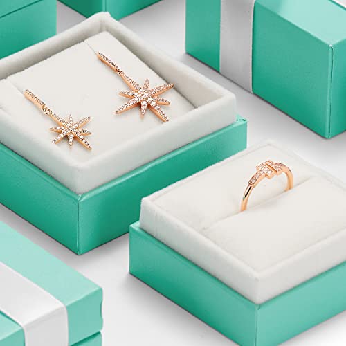 Oirlv Velvet Bow-knot Earrings Storage Box Jewelry Packaging Gift Box Showcase Display - size: Earrings Box