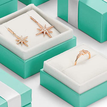 Oirlv Velvet Bow-knot Earrings Storage Box Jewelry Packaging Gift Box Showcase Display - size: Earrings Box