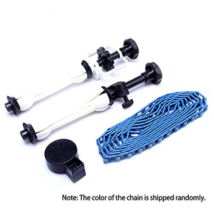 Photography Backdrop Double Roller Wall Mounting Manual Background Support System for Using Light Stand, Including Two Double Hooks, Four Expand Bars, Two Chain, Eight Screws