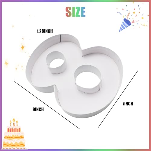 Charcuterie Cardboard Number Fillable Shaped Treat Decorative Box Anniversary Birthday Table Centerpiece (8 Style, 9inch) - size: 9inch, style: 8 Style