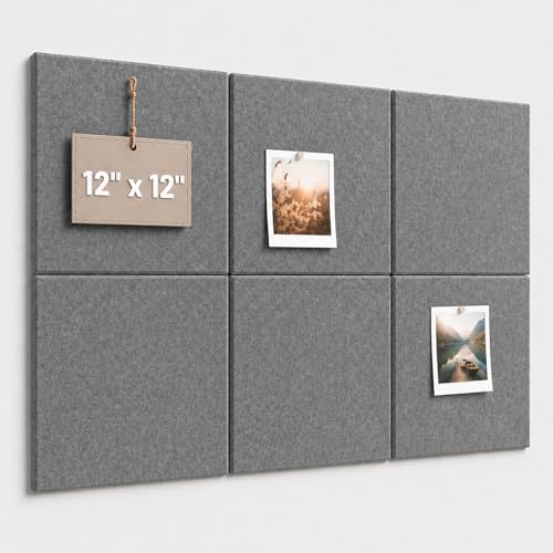 Large Cork Boards for Walls – 36" x 24" Self Adhesive Felt Wall Tiles, Ideal for Office Black Bulletin Board, Easy to Install Pin Board Photo Board - color: Deep Grey, size: 24" X 36"