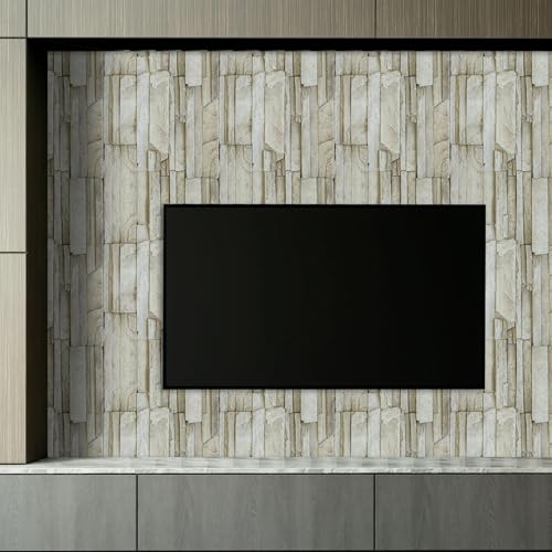 Main Street Peel and Stick Wallpaper Eco-Friendly Sheets 12 Pack, 11 X 16 Inch Stacked Stone Design, Wall Mural for Home Decor, Removable Wall Decor Wallpaper Peel and Stick for DIY Projects - style: Stacked Stone Design