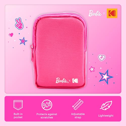 Kodak x Barbie Step Slim Wireless Instant Portable Photo Mobile Printer Gift Bundle (Signature Style)+ Barbie Camera Case, Photo Album, Sticker & Hanging Frames, 50 Stickers + Zink Paper (20 Sheets) - color: Barbie Signature, style: Starter Bundle