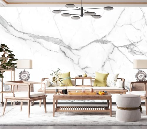 Cliouar-White Statue Marble Texture Background Mural Wallpaper Peel and Stick 137" x 102" - color: No.11, size: 137" x 102"