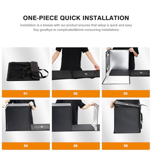 Light Box Photography 20"x20" with 160LED Lights and 4 Color Backdrops Photo Box with Lights, Foldable Light Box with Adjustable Brightness, 3000-6500K Dimmable Portable Picture Box Shooting - size: 20" with 3000-6500K