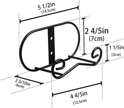 LIONWEI LIONWELI Wall Mount Plate Display Stands - 2 Pack Black Iron Easel Holders - Vertical Wall Hangers for Decorative Plates, Picture Frames, Art - size: Medium